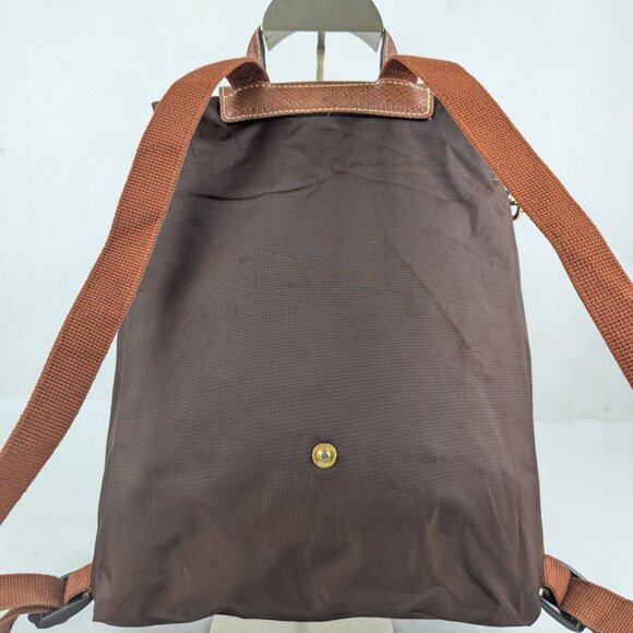 Original Longchamp Le Pliage Nylon Brown Backpack Made in China. - Picture 2 of 16